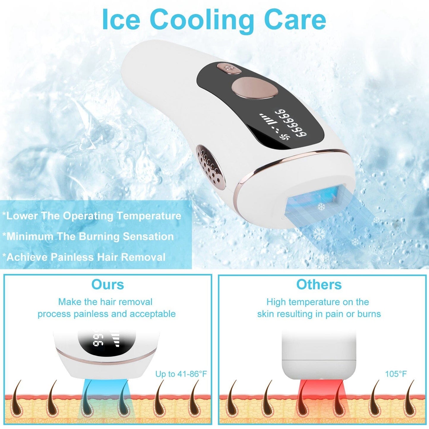 Skorter | Laser Hair Removal Ice Cooling Permanent IPL