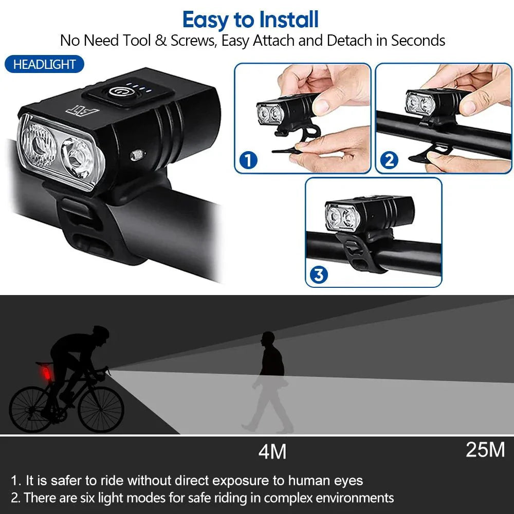Skorter | LED Bike Light – Rechargeable bike light with 6 modes for optimal visibility & safety