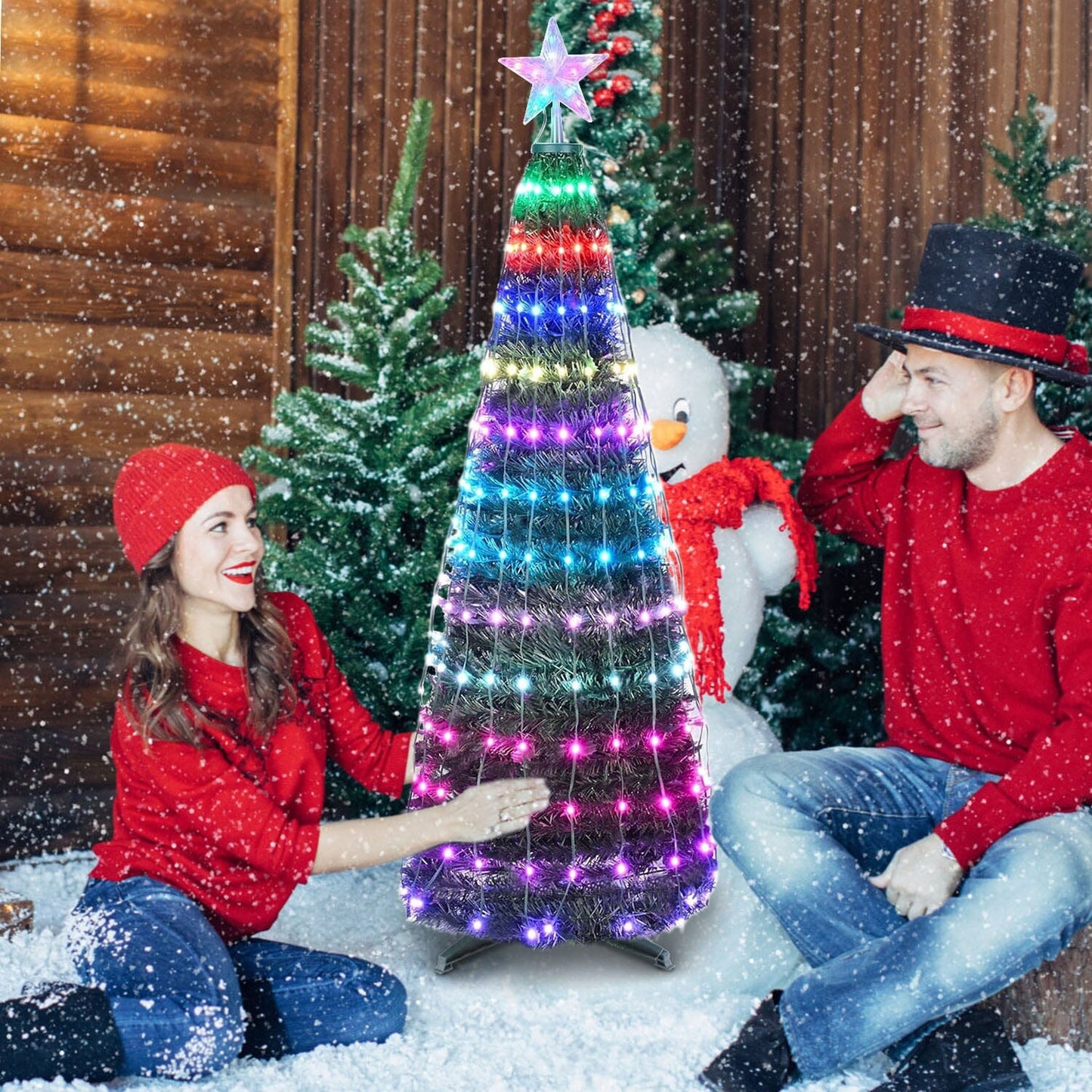 Skorter | LED Light Foldable Christmas Tree Light with Remote Control App Control