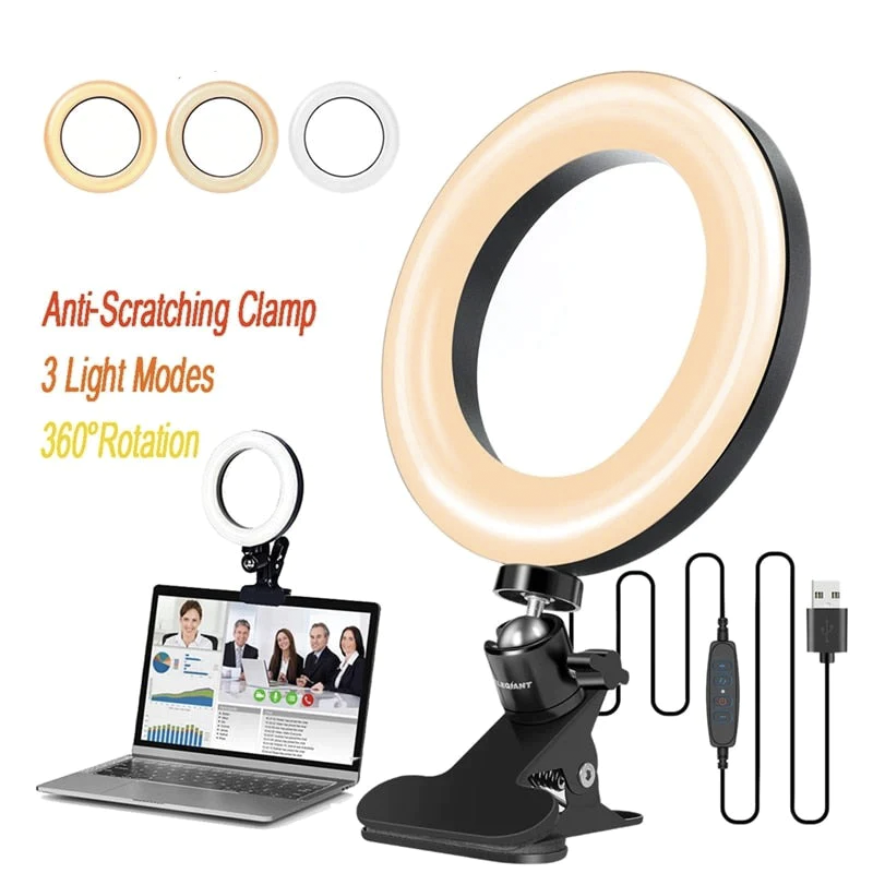 Skorter |-In-1 LED Ring Light Stand Clipon