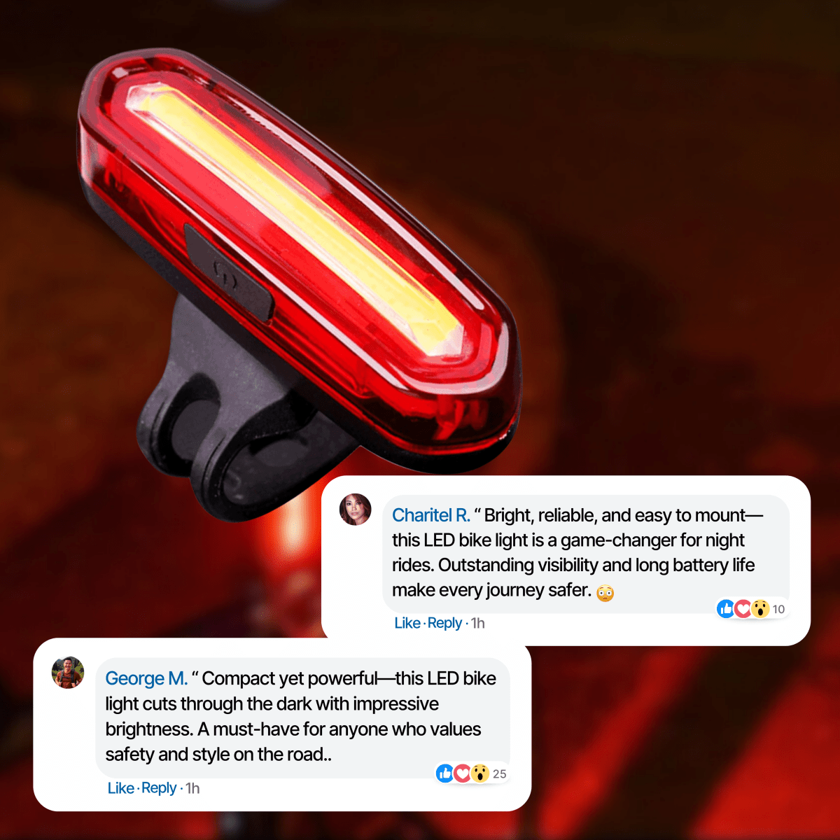 Skorter | Lightup – Rechargeable LED Bicycle Light for Optimal Visibility