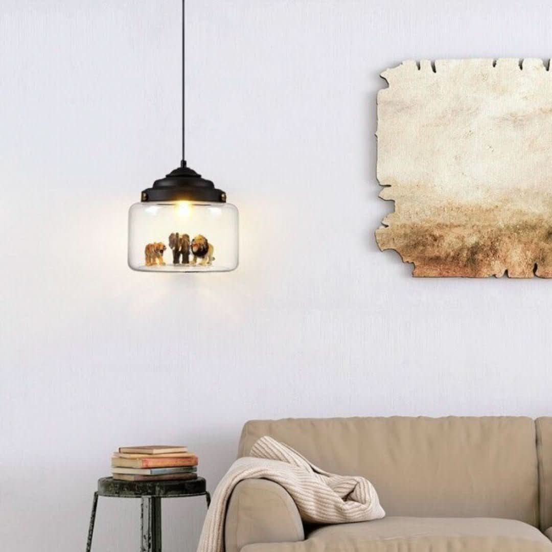Skorter | Smaller Zoo | Pendant lamp with glass shade