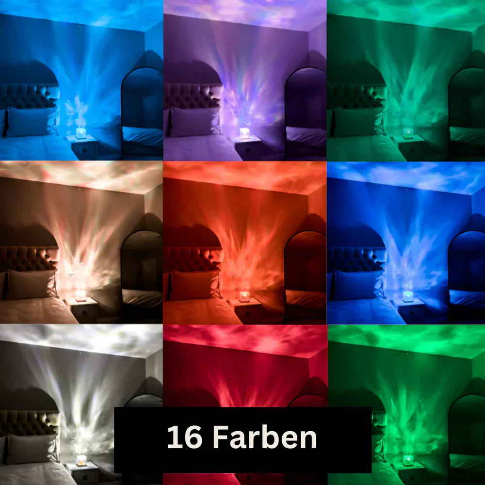 Skorter | AuroraGlow Northern Lights Lamp – 16 Colour LED Mood Light with Remote