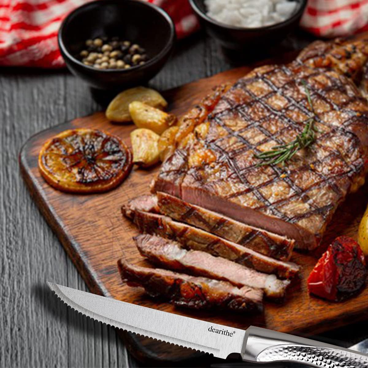 Skorter stainless steel steak set of 6 - The jewelry