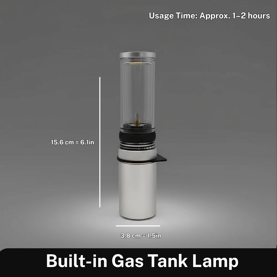 Skorter | LUMETRA – Adjustable Butane Camping Lamp for Flexible Light Settings