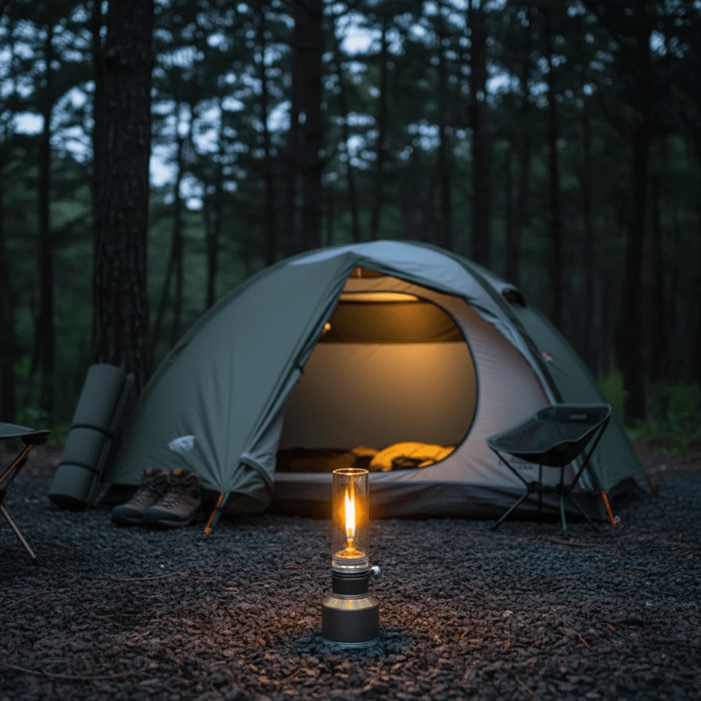 Skorter | LUMETRA – Adjustable Butane Camping Lamp for Flexible Light Settings
