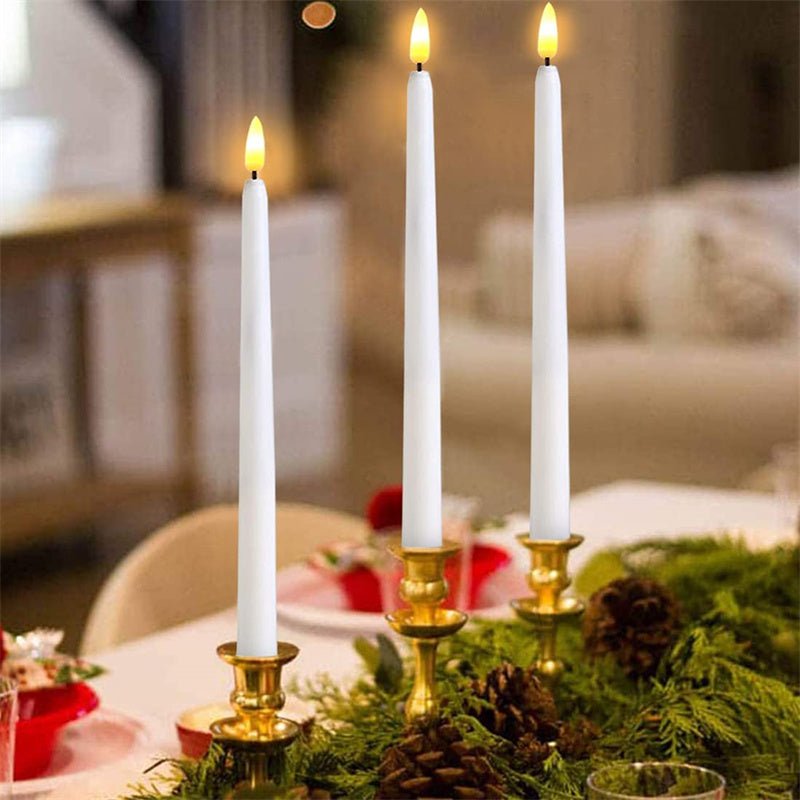 Skorter | FLAMORA – LED Taper Candles with Remote & Timer