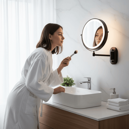 Skorter | LUMIVIEW – Rechargeable LED Magnifying Mirror with Touch Control