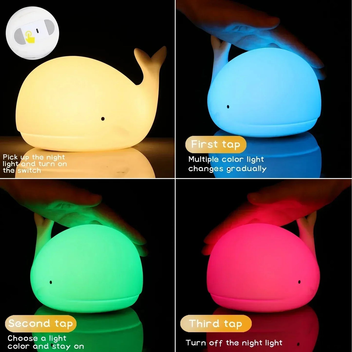 Skorter | Magically Illuminated Whale Night Lamp – Luma | Soft Light for Children