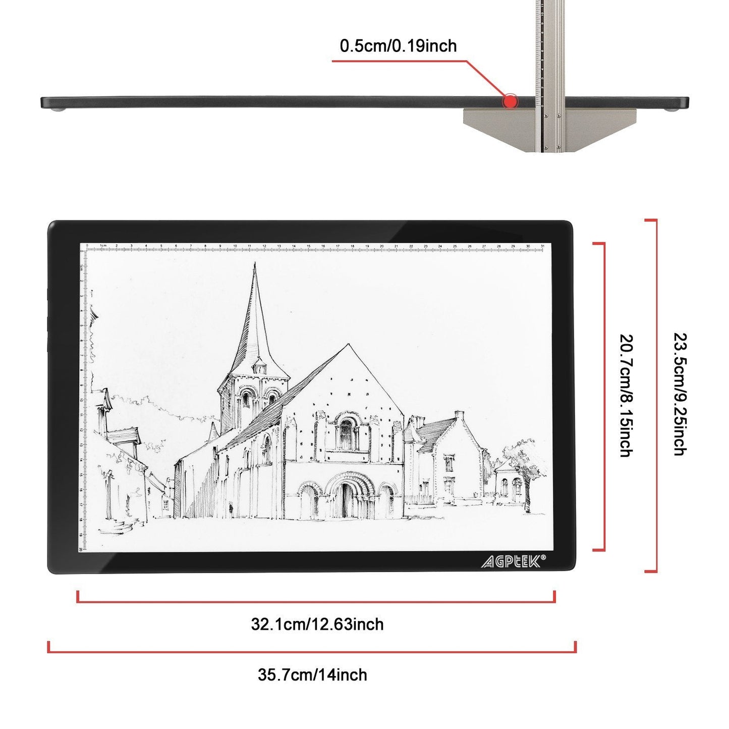 Skorter | Magnetic LED Artcraft Drawing Light Pad A4 Size Light Box