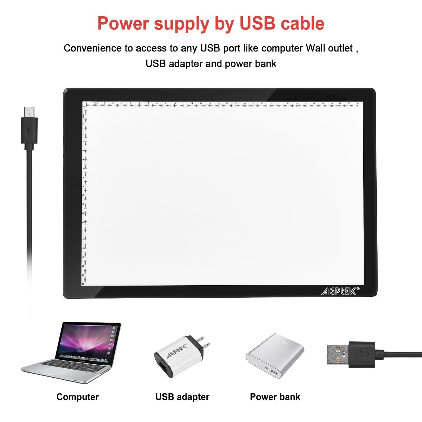 Skorter | Magnetic LED Artcraft Drawing Light Pad A4 Size Light Box