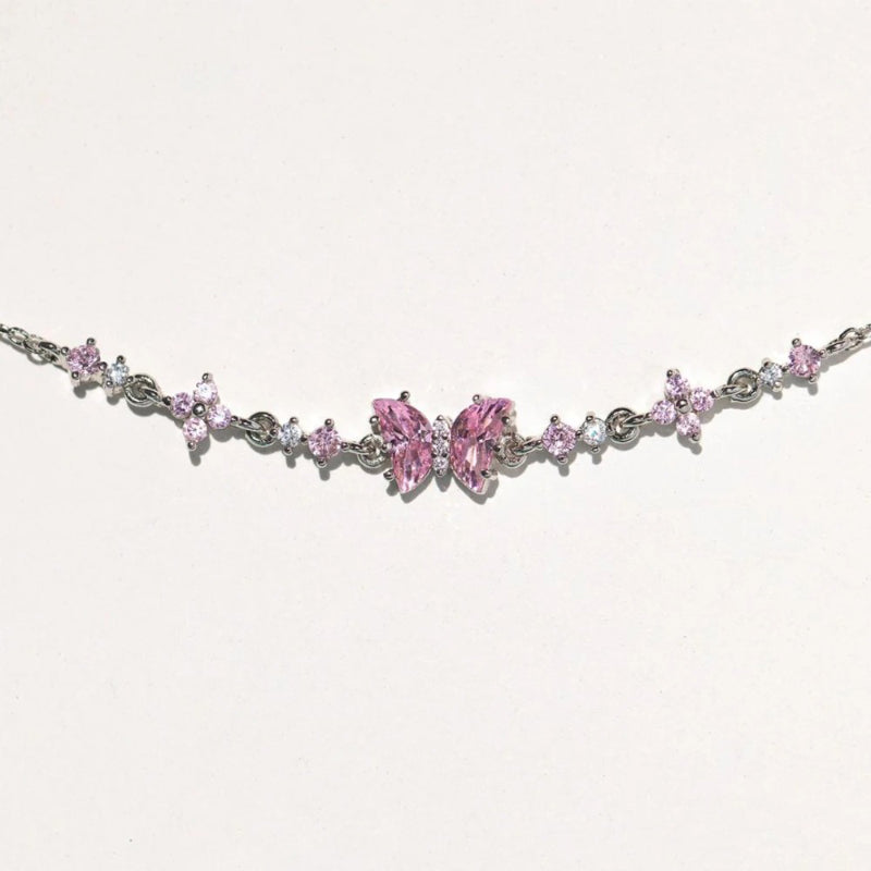 Skorter | Cute And Sweet Bowknot Heart Chain Zircon Bracelets