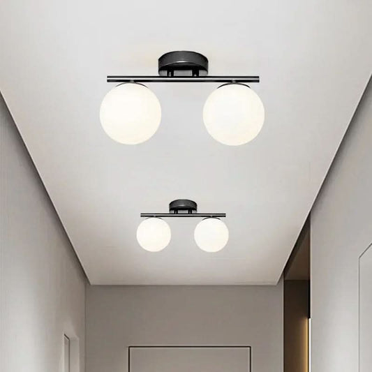 Skorter | NordLux LED Glass Ceiling Light – White Globe
