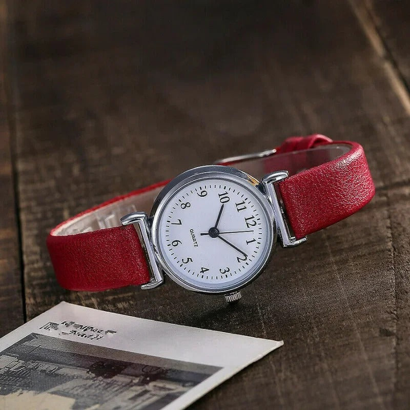 Skorter | Minimalist Easy To Read Dial Leather Strap Band Quartz Watches