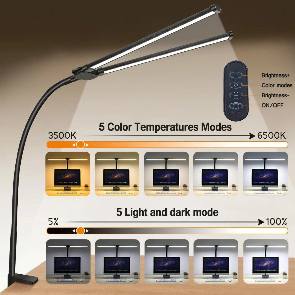 Skorter | Double-Head LED Desk Lamp | Lighting Solution for Study, Work & Office Use