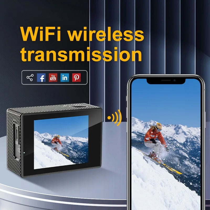 Skorter | Ultra HD Sport Pro Camera - Wifi Enabled and Waterproof for Vlogging and Outdoor Sports
