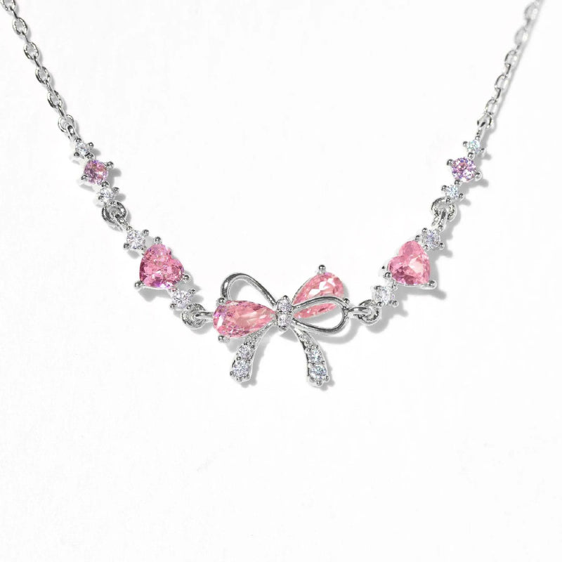Skorter | Cute And Sweet Bowknot Heart Chain Zircon Bracelets