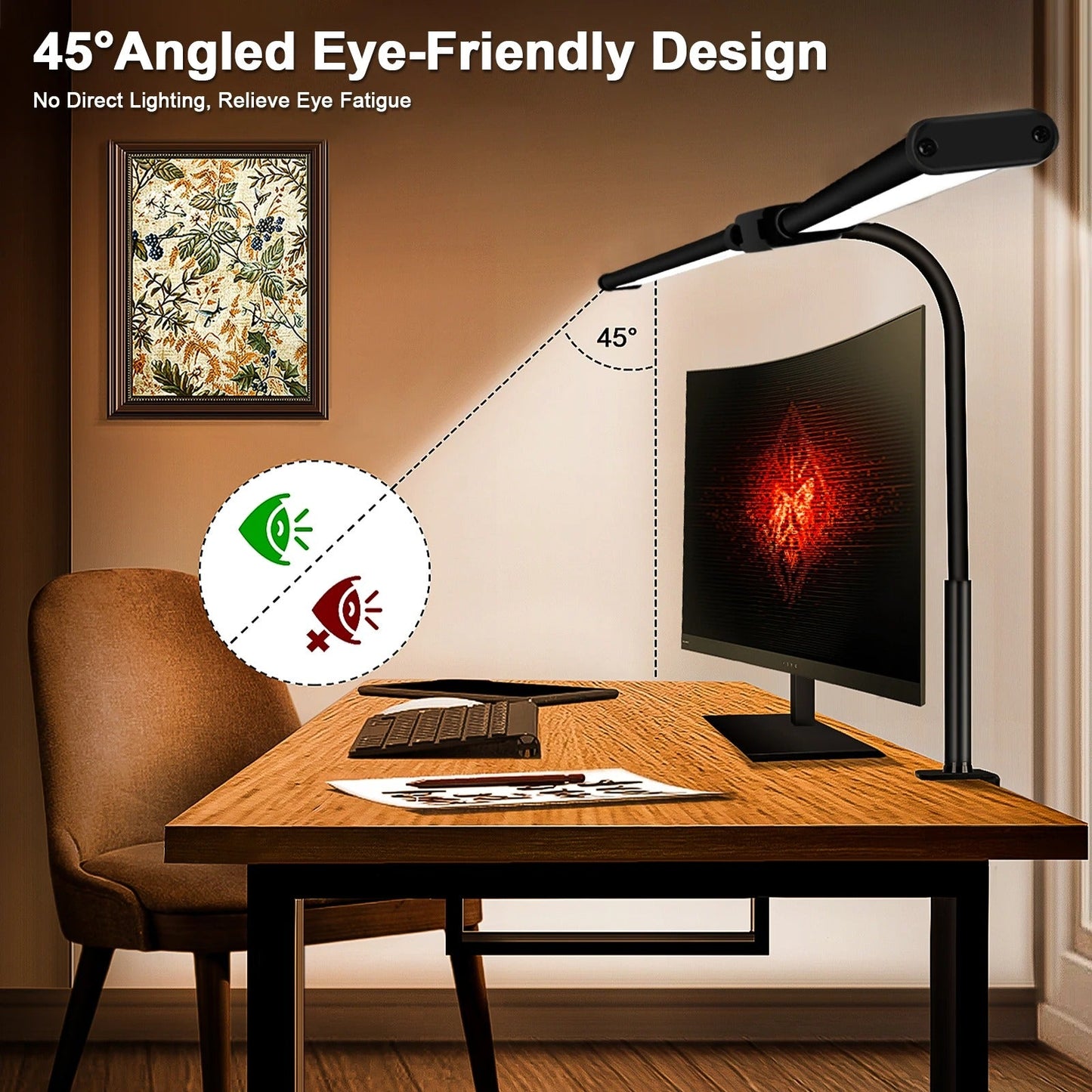 Skorter | Double-Head LED Desk Lamp | Lighting Solution for Study, Work & Office Use