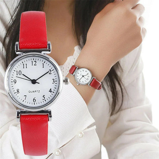 Skorter | Minimalist Easy To Read Dial Leather Strap Band Quartz Watches