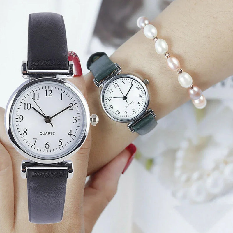 Skorter | Minimalist Easy To Read Dial Leather Strap Band Quartz Watches