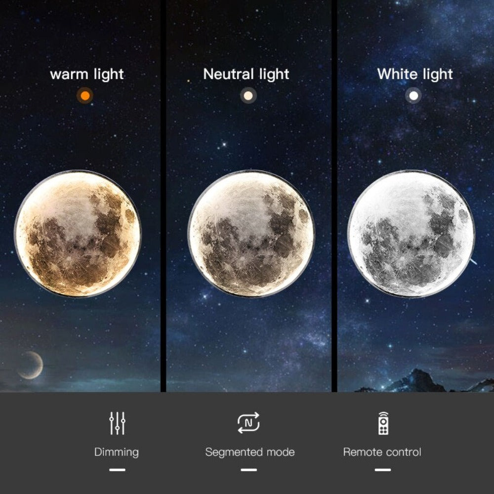 Skorter | 3D LED Moon or Earth Ceiling or Wall Lamp (3 Styles) 24CM-80CM