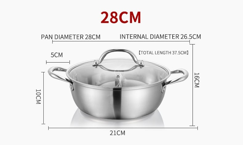 Skorter in Stainless Steel with Practical Divider