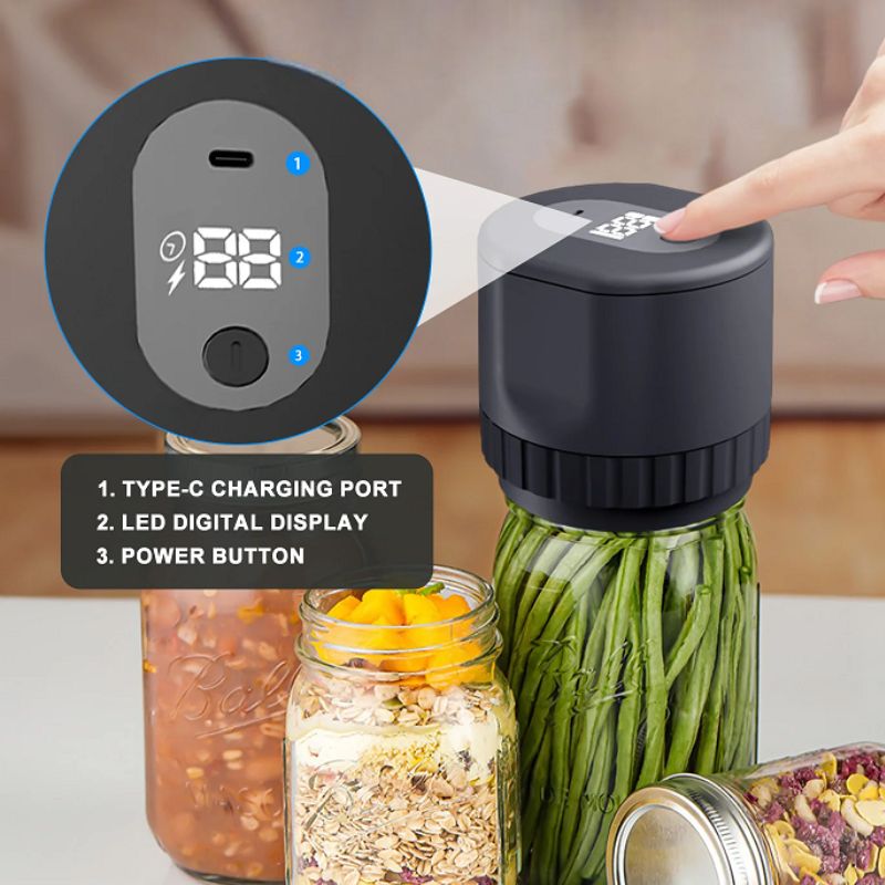 Skorter | Electric Mason Jar Vacuum Sealer with LED Display