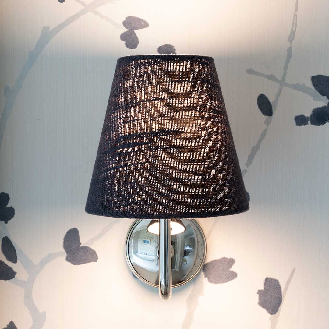 Skorter | Malvern Small Wall Lamp Basalt Gray - Polished Nickel