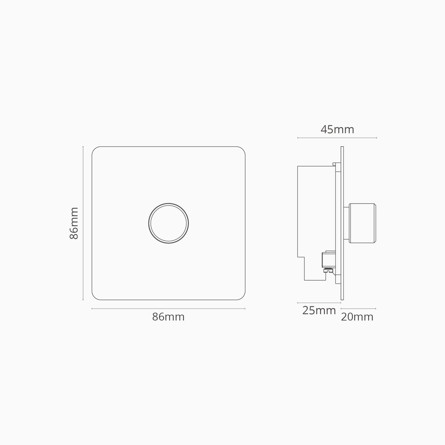 Skorter | 1G Two Way Dimmer Switch - Antique Brass