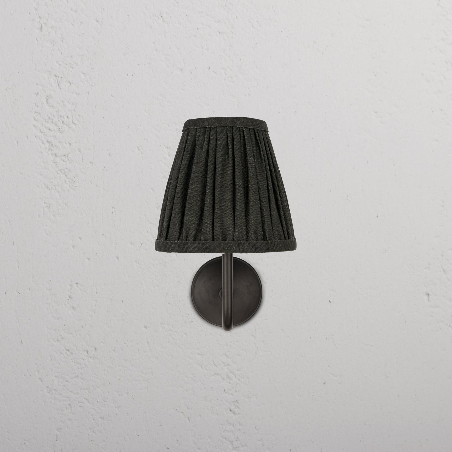 Skorter | Malvern Small Wall Lamp Pleated Deep Green - Bronze