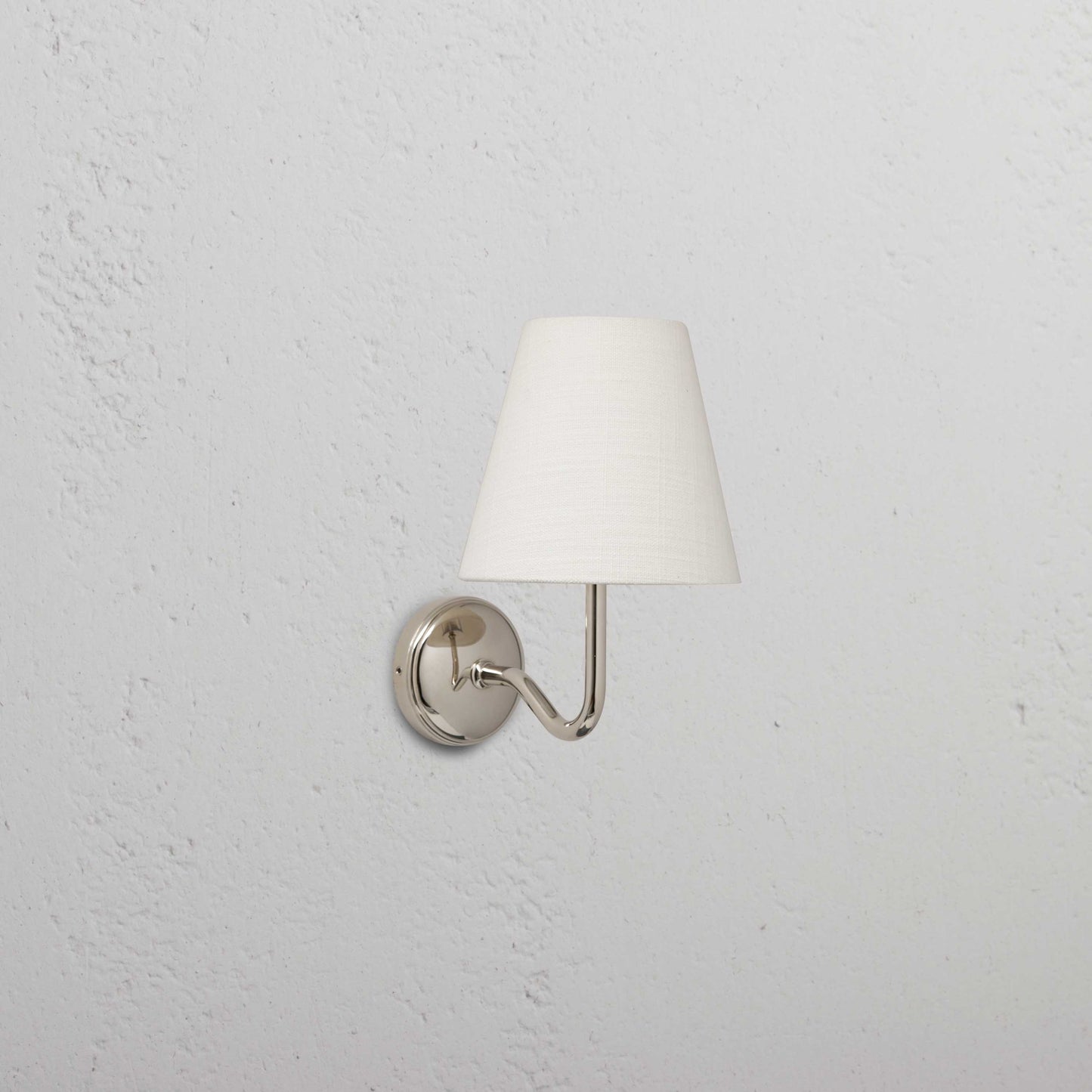 Skorter | Malvern Small Wall Lamp Alabaster White - Polished Nickel