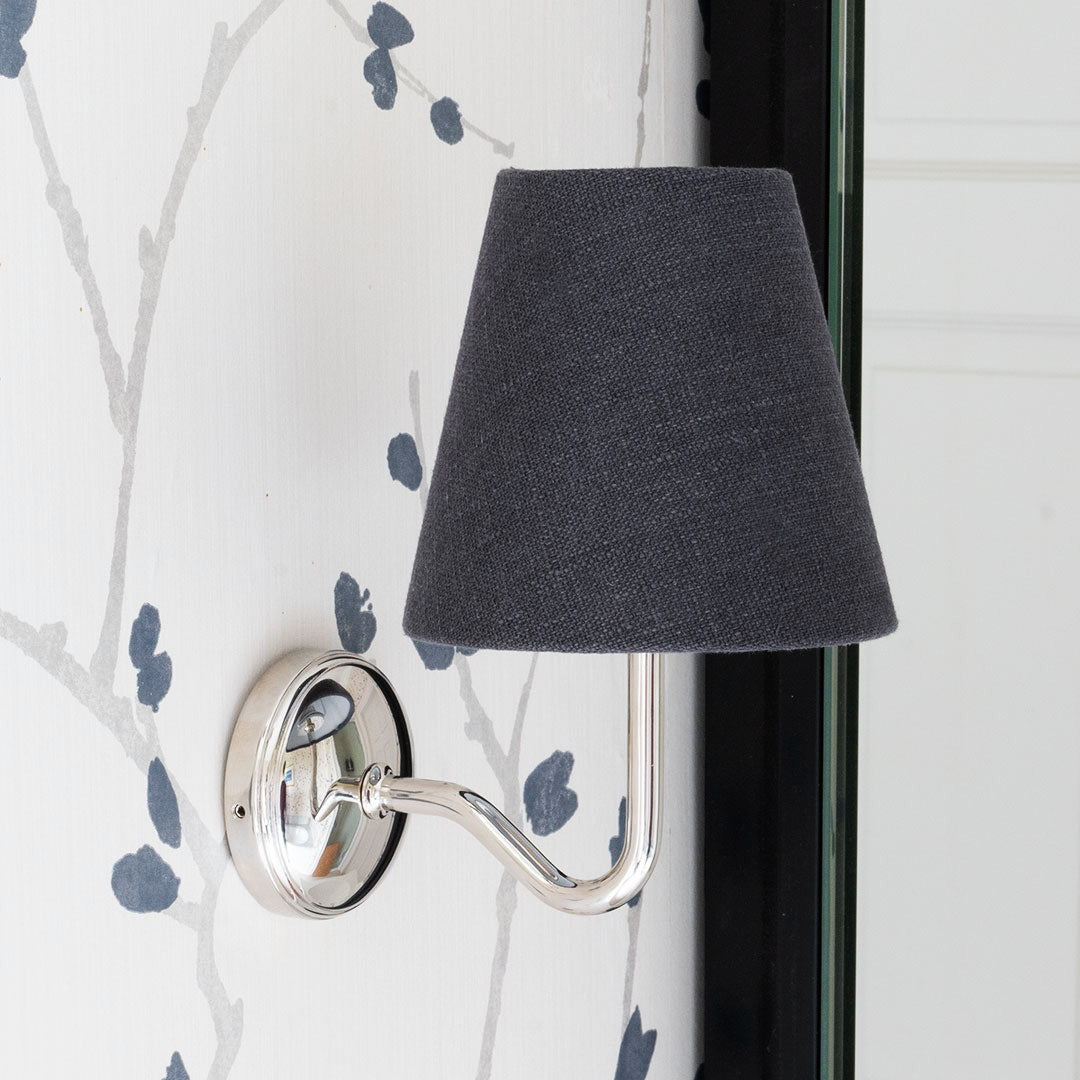 Skorter | Malvern Small Wall Lamp Basalt Gray - Polished Nickel
