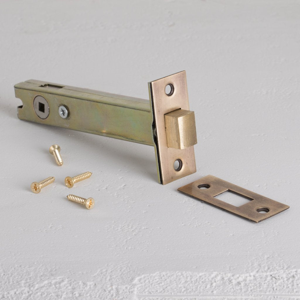 Skorter | 100mm Bathroom lock - Antique brass