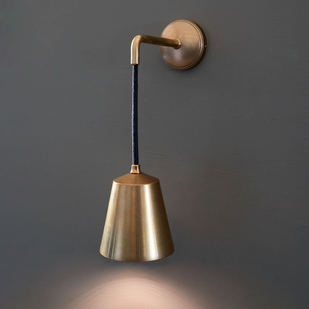 Skorter | Richmond Small Hanging Wall Lamp - Antique Brass