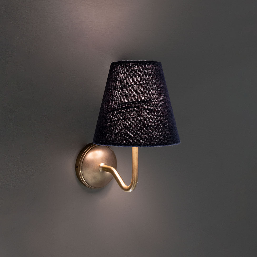 Skorter | Malvern Small Wall Lamp Basalt Gray - Antique Brass