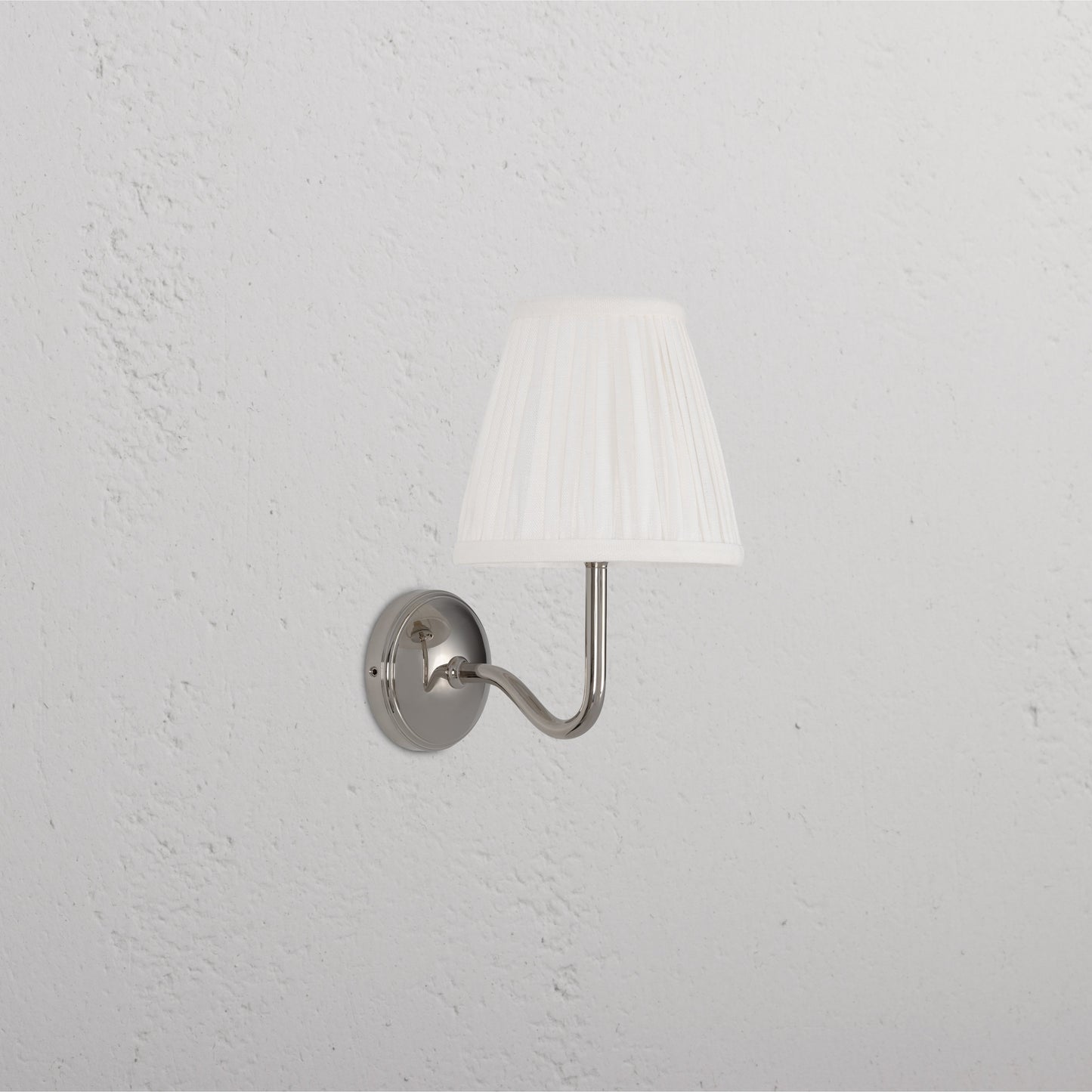 Skorter | Malvern Small Wall Lamp Plique Alabaster White - Polished Nickel