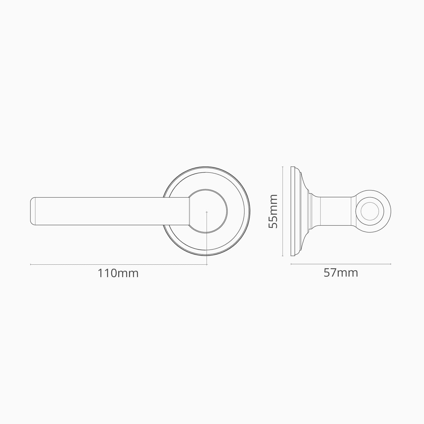 Skorter | Harper Origin Door Handle - Antique Brass