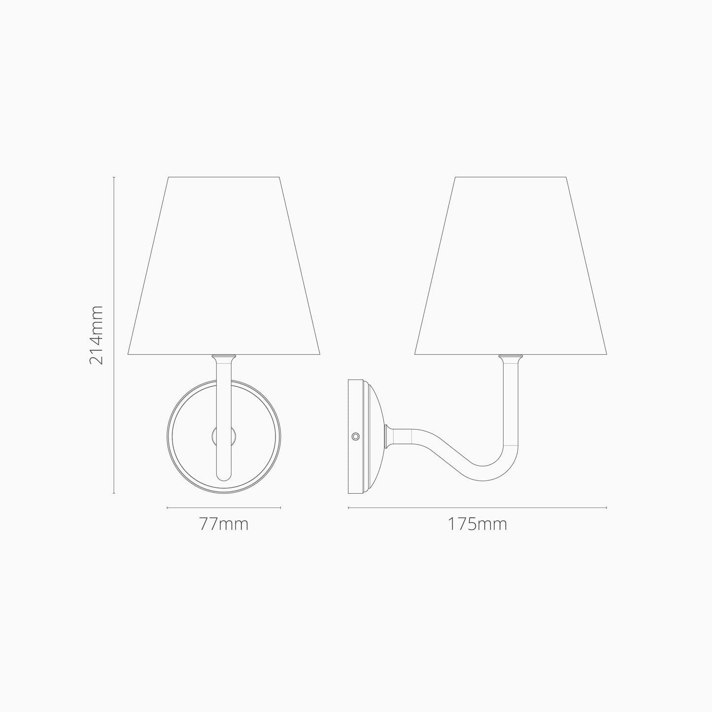 Skorter | Malvern Small Wall Lamp Alabaster White - Bronze