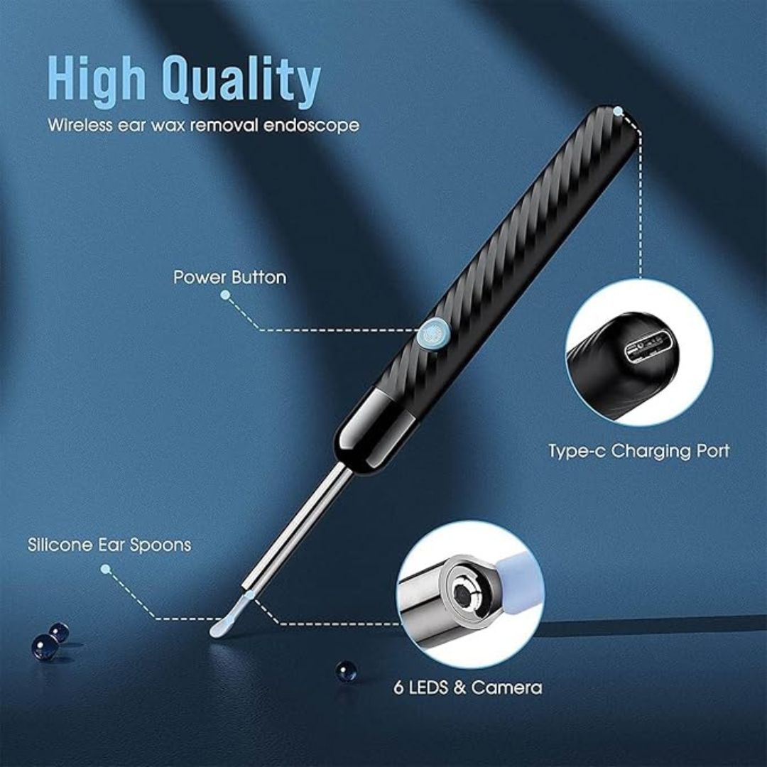 Skorter | Ear Wax Removal Tool | 1080P HD Camera, LED Lights & Adjustable Scoops for Safe Ear Hygiene at Home