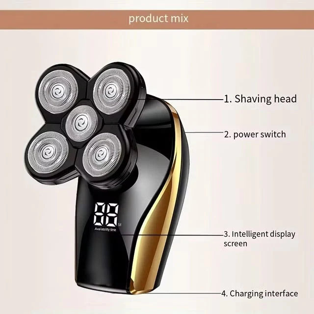 Skorter | Men’s Cordless Rechargeable Wet/Dry Shaver with LED Display