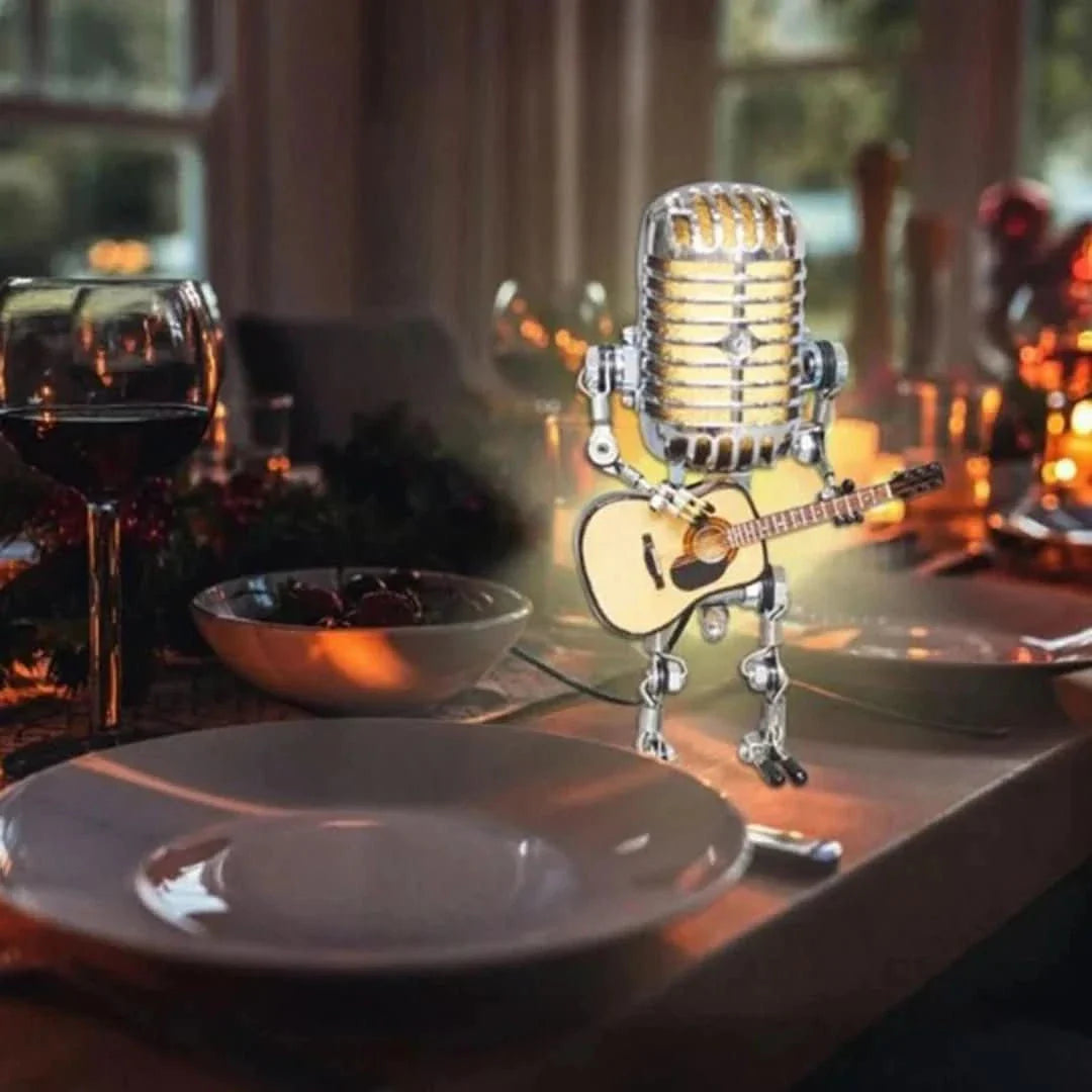 Skorter | Microphone Robot | Vintage Desk Lamp