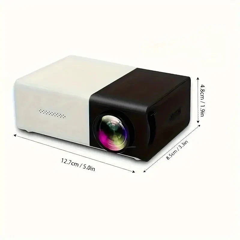 Skorter | Mini Portable High-Resolution Film Projector Bright 3000+ Lumen HD LED Light Source with USB