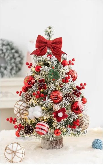 Skorter | Mini Tabletop Christmas Tree with LED Lights – 45CM Festive Decor for Home, Office & Parties