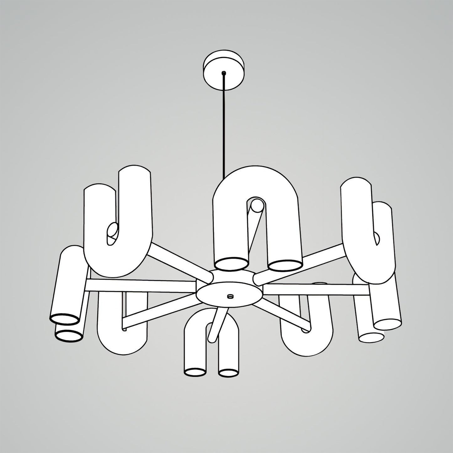 Modern Arc Elegance Chandelier - Cirkus Chandelier - SKØRTER