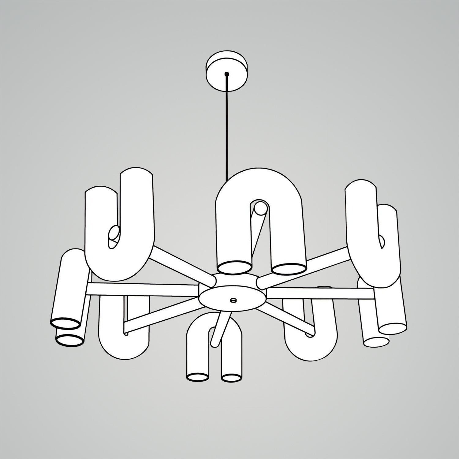 Modern Arc Elegance Chandelier - Cirkus Chandelier - SKØRTER