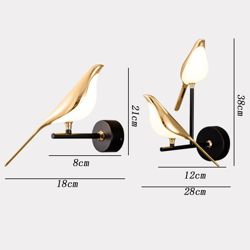 Skorter | Modern Birds Wall Lamp - AviaryGlow