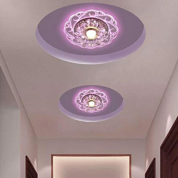 Skorter | Modern Crystal LED Spare Light Ceiling Blue Lamp Fixture Candelabra