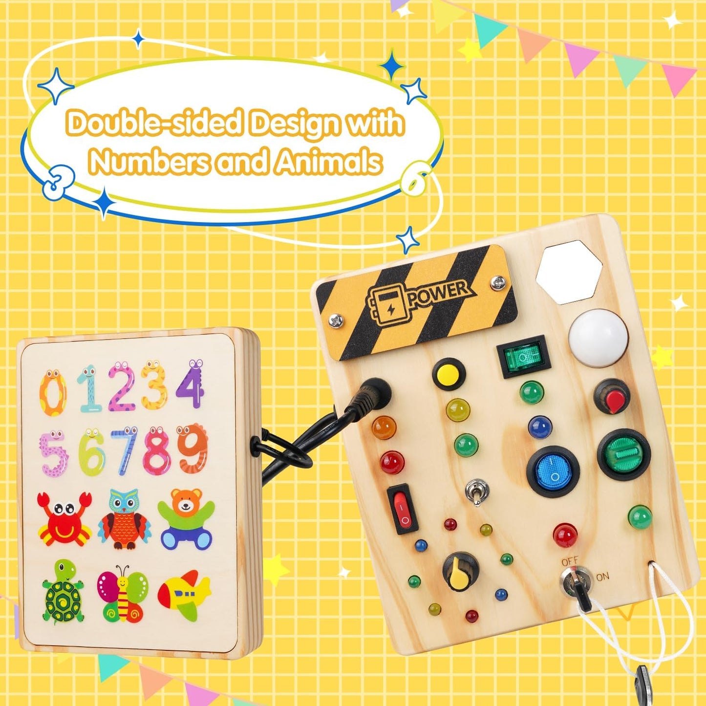 Skorter | Montessori Toddler Pinboard with LED Lighting - SparkleSense