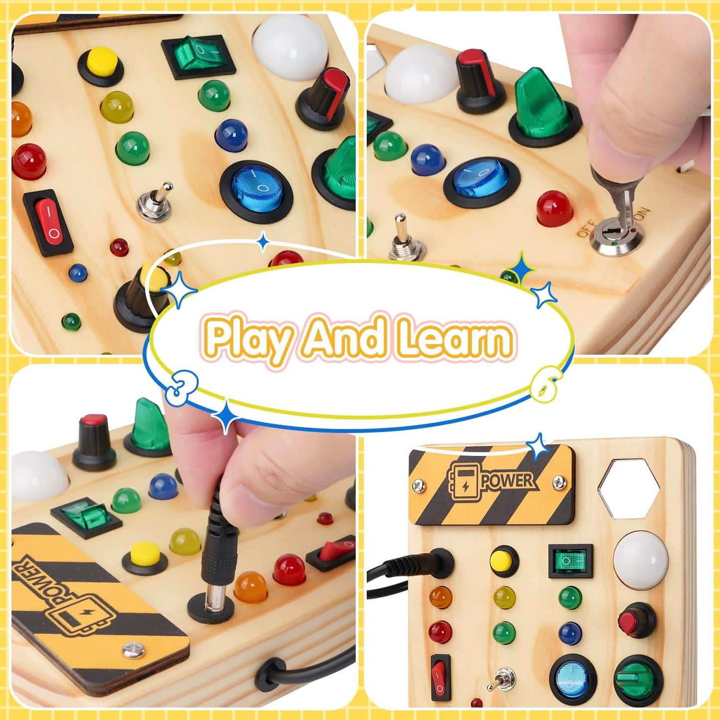 Skorter | Montessori Toddler Pinboard with LED Lighting - SparkleSense