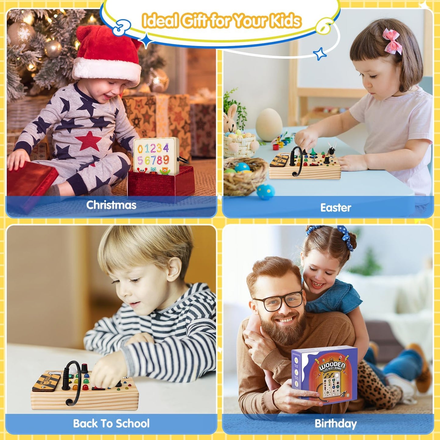 Skorter | Montessori Toddler Pinboard with LED Lighting - SparkleSense
